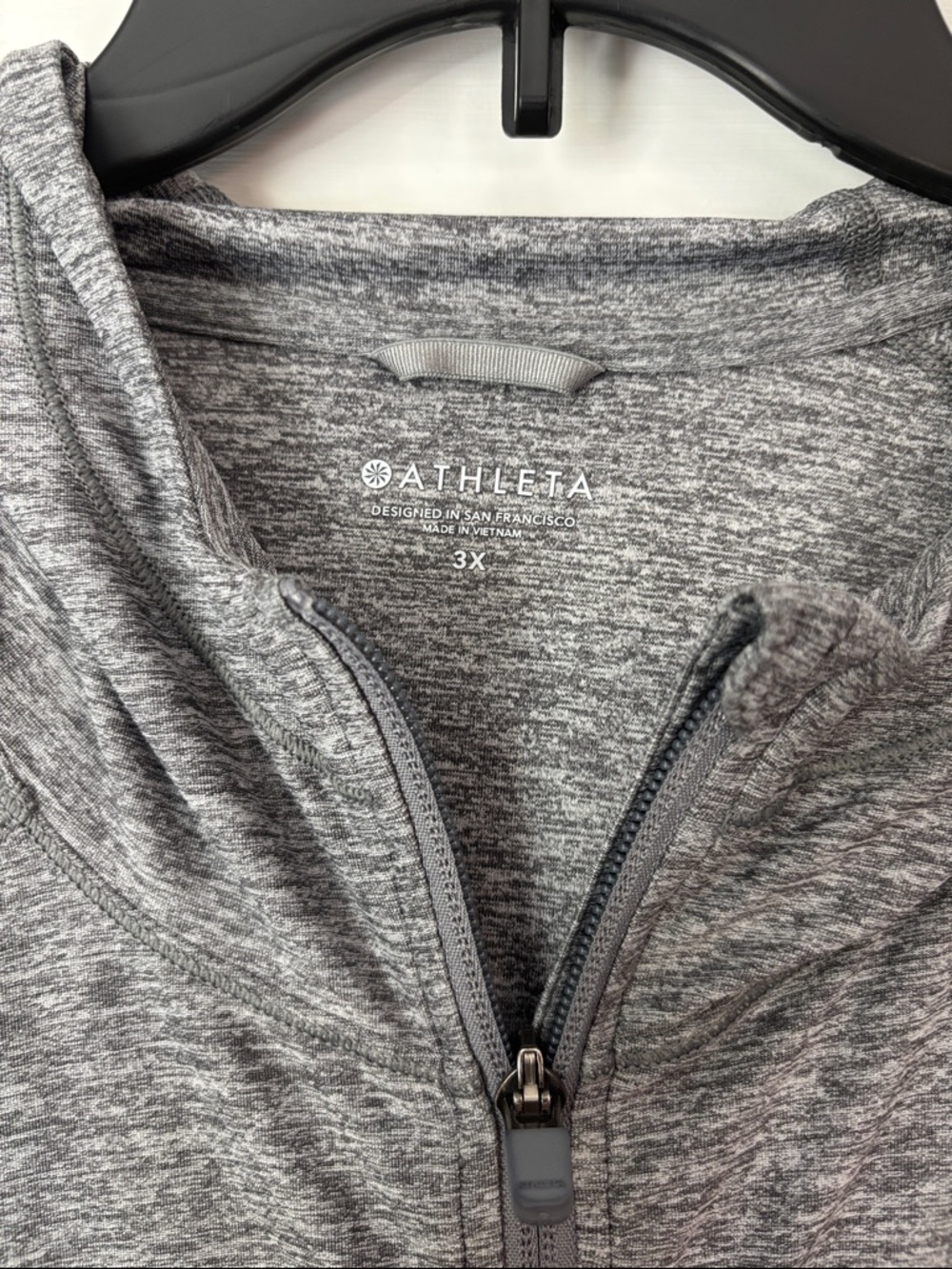 Athleta Heather Gray Zip-Up Pullover Jacket - Picture 2 of 3